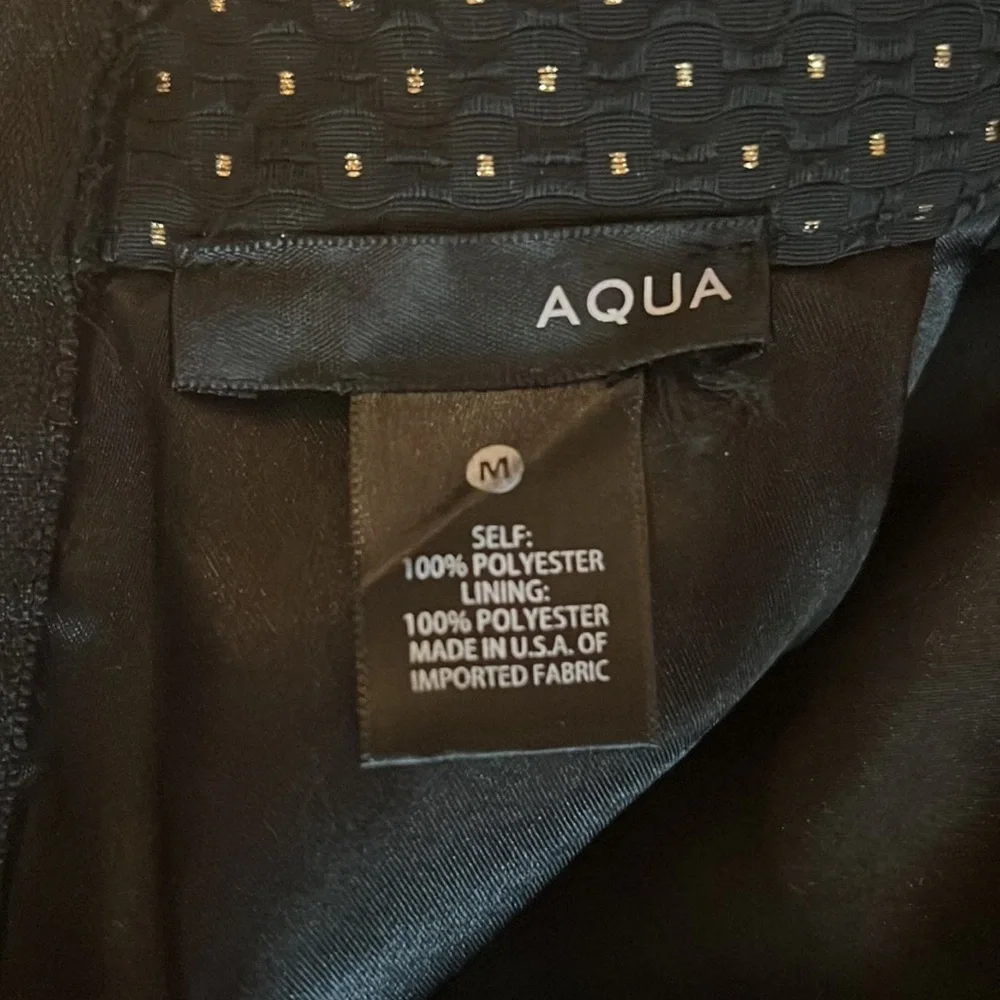 AQUA Black & Gold A-Line Skirt - Picture 6 of 9